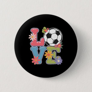Coole Fußball-Kunst für Frauen, jugendliche Mädche Button