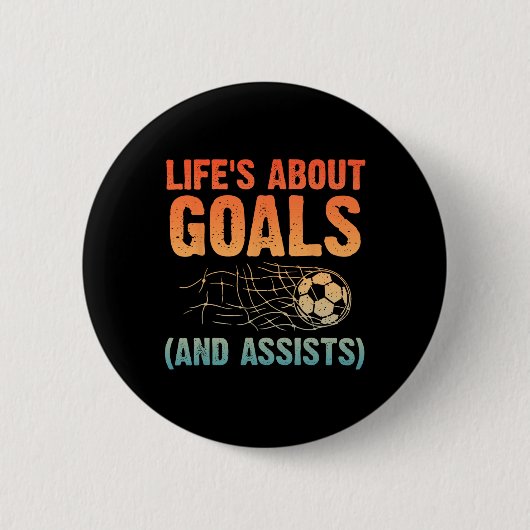 Coole Fußball-Kunst für Männer Frauen Fußball-Fans Button (Vorderseite)