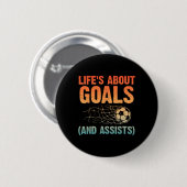 Coole Fußball-Kunst für Männer Frauen Fußball-Fans Button (Vorne & Hinten)
