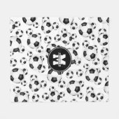 coole Fußbälle Muster Jungen Mädchen Sportdekorati Fleecedecke (Vorderseite (Horizontal))