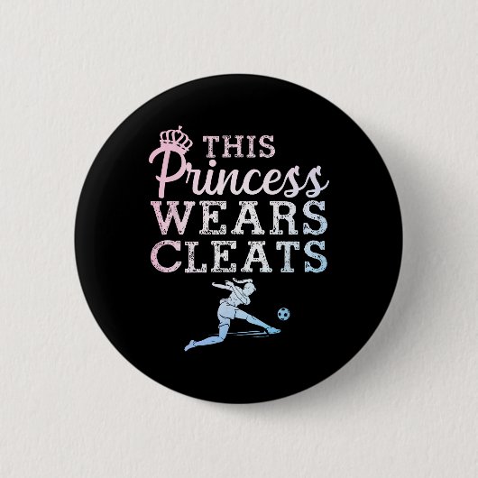 Coole Fußballkunst für Frauen, jugendliche Mädchen Button (Vorderseite)