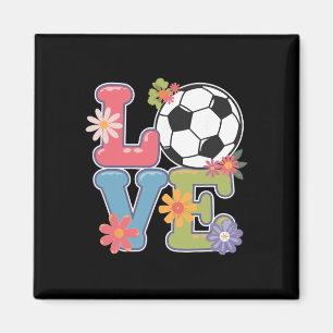 Coole Fußballkunst für Frauen, jugendliche Mädchen Magnet