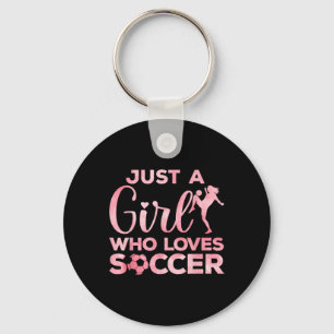Coole Fußballkunst für Frauen, jugendliche Mädchen Schlüsselanhänger