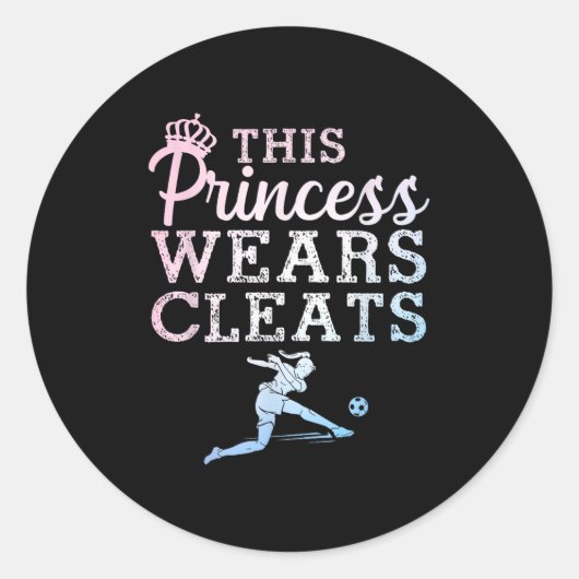 Coole Fußballkunst für Frauen Teen Girls Goalie So Runder Aufkleber (Vorderseite)