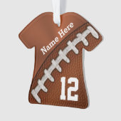 Coole Fußballverzierungen mit NAME und NUMMER Ornament (Vorderseite)