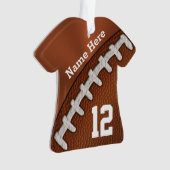 Coole Fußballverzierungen mit NAME und NUMMER Ornament (Vorderseite)