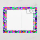 Coole Futuristenzirkel in Orange und Lila Postkarte (Rückseite)