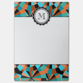 Coole futuristische Kreise in der Orange und im Post-it Klebezettel