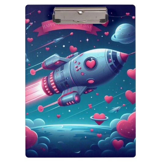 Coole/futuristische Raumschifffahrt Klemmbrett (Vorderseite)