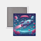 Coole/futuristische Raumschifffahrt Magnet (Vorderseite/Rückseite)
