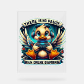 Coole Gamer Duck Wortart Acrylschild (Vorderseite)