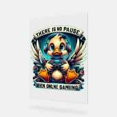 Coole Gamer Duck Wortart Acrylschild (Winkel)