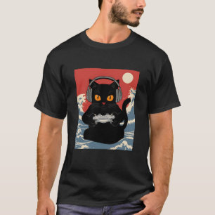 Coole Gamer-Katze Dark Fantasy Retro-Console-Vibes T-Shirt