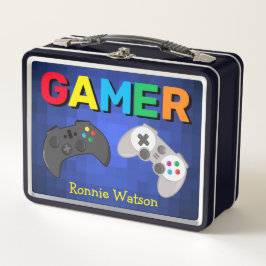 Coole GAMER Kids | PERSONALISIERT Metall Brotdose