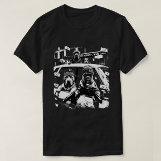 Coole Gangster-Hunde Retro Hip Hop T-Shirt