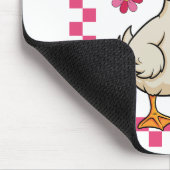 Coole Gans mit Bubblegum Mousepad (Ecke)