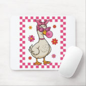 Coole Gans mit Bubblegum Mousepad (Mit Mouse)