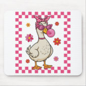 Coole Gans mit Bubblegum Mousepad (Vorne)