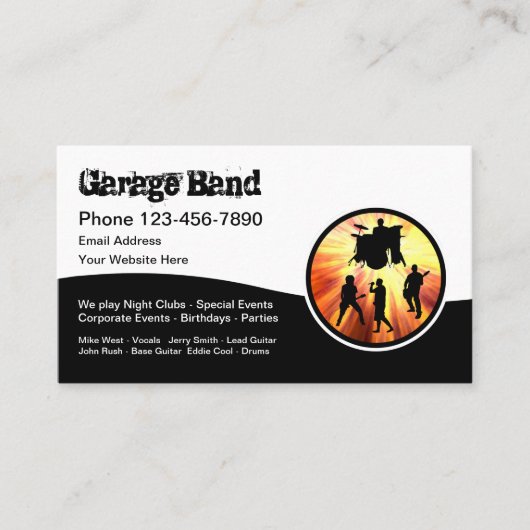 Coole Garage Visitenkarte (Vorderseite)