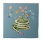 Coole Gartendarstellung Einzigartig bläulich Fliese (Vorderseite)