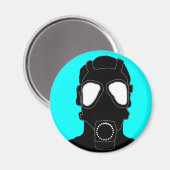 coole Gasmaske Magnet (Vorderseite/Rückseite)
