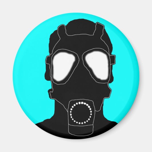 coole Gasmaske Magnet (Vorne)