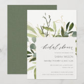 COOLE GEBRAUCHSINFORMATION GRÜNES FOLIAGE WATERCOL EINLADUNG (Vorne/Hinten)