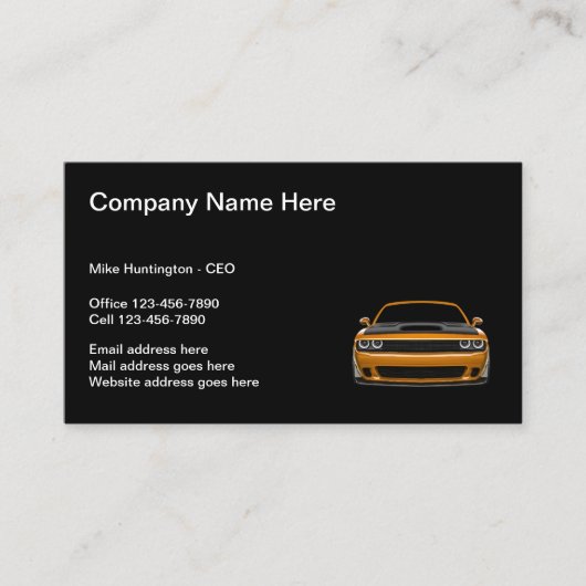 Coole Gebrauchtwagen Händler Einfache Visitenkarte (Vorderseite)