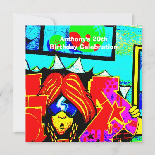 Coole Geburtstagsfeier Einladung (Rückseite)