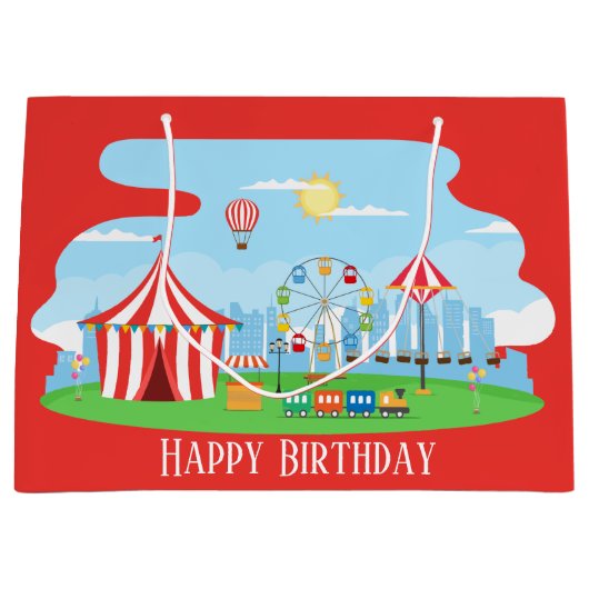 coole Geburtstagsfeier Große Geschenktüte (Vorderseite)