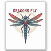 Coole gedrehte Steampunkdragonfly - Drachen fliege Aufkleber (Vorderseite)