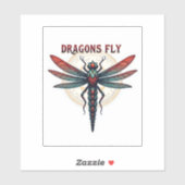 Coole gedrehte Steampunkdragonfly - Drachen fliege Aufkleber (Blatt)
