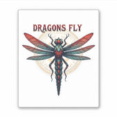 Coole gedrehte Steampunkdragonfly - Drachen fliege Aufkleber (Vorderseite)
