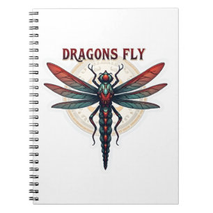 Coole gedrehte Steampunkdragonfly - Drachen fliege Notizblock