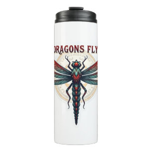 Coole gedrehte Steampunkdragonfly - Drachen fliege Thermosbecher