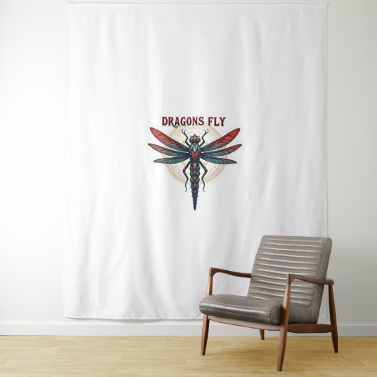 Coole gedrehte Steampunkdragonfly - Drachen fliege Wandteppich (Beispiel)