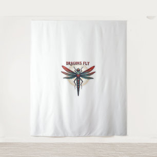 Coole gedrehte Steampunkdragonfly - Drachen fliege Wandteppich