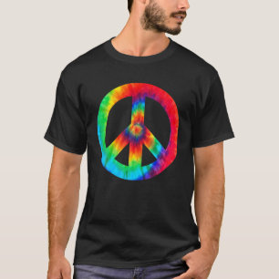 Coole Gefärbte Krawatte des Friedenszeichens für J T-Shirt