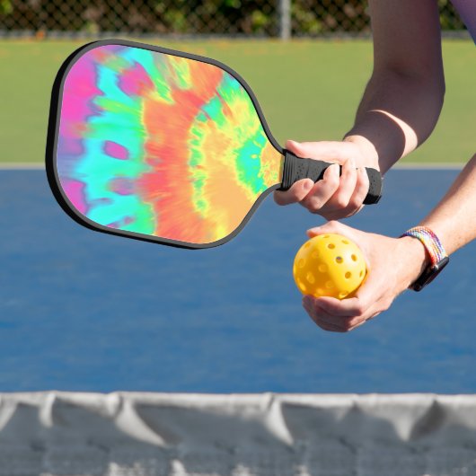 Coole gefärbte Krawatte Pickleball Schläger (InSitu)