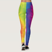 Coole Gefärbte Krawatte Regenbogen-Mode Leggings (Rückseite)