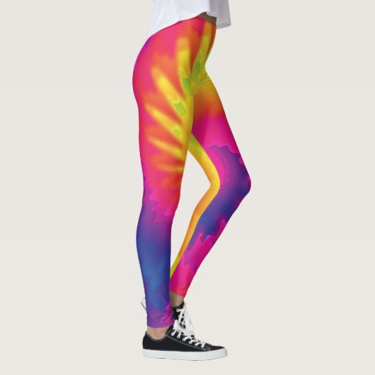 Coole Gefärbte Krawatte Regenbogen-Mode Leggings (Rechts)