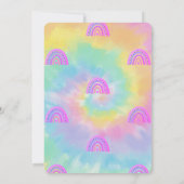 Coole Gefärbte Krawatte Wasserfarbe Regenbogen Einladung (Rückseite)