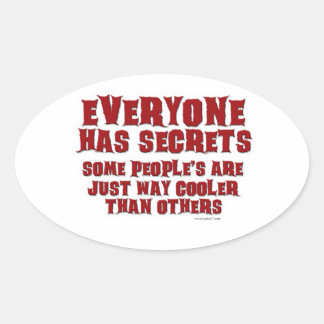 Coole Geheimnisse Ovaler Aufkleber