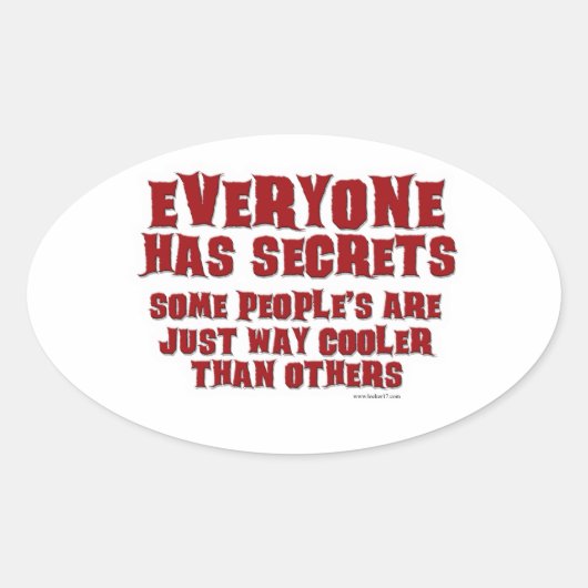 Coole Geheimnisse Ovaler Aufkleber (Vorderseite)