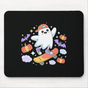 Coole Geist-Skateboarder-Halloween-Design mit Pump Mousepad