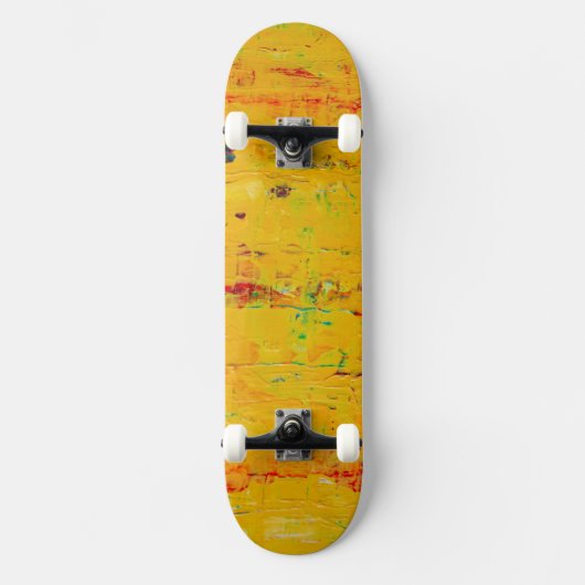 Coole Gelbe Ästhetik Skateboard (Vorderseite)