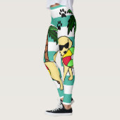 Coole gelbe Labrador-Sonnenbrille-Labrador-Mama Leggings (Links)