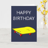 Coole gelbe Skateboard Karte (Gelbe Blume)