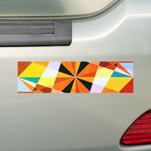 Coole geometrische Formen in warmen Farben Autoaufkleber (Auf Auto)
