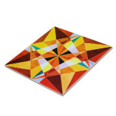 Coole geometrische Formen in warmen Farben Fliese (Seite)